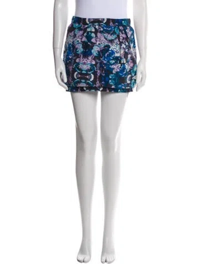 Pre-owned Maje Linen Mini Skirt In Multi