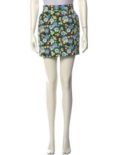 Pre-owned Maje Linen Mini Skirt In Multi