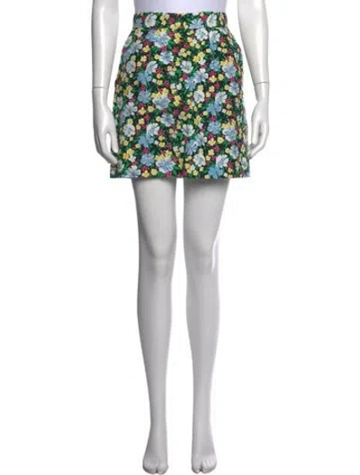 Pre-owned Maje Linen Mini Skirt In Multi