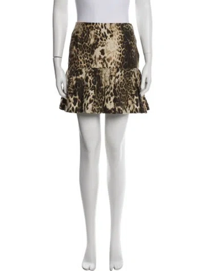 Pre-owned Maje Linen Mini Skirt In Neutral