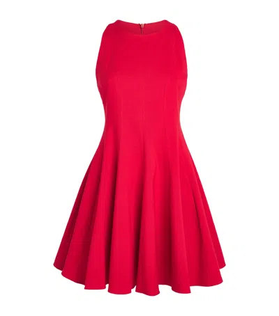 Maje Linen-blend Mini Dress In Red
