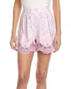 Maje Linen-blend Short In Neutral