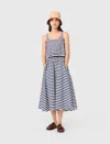 Maje Linen-blend Top In Blue