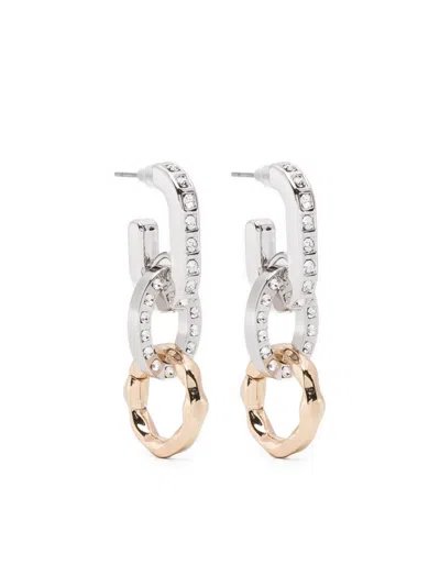 Maje Link Glass Earrings In Gold