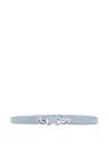 Maje Lion-bit Leather Belt In Blue