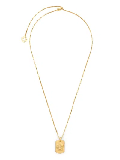 Maje Lion-head Zodiac-design Necklace In Gold