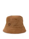 Maje Womens Brown Reversible Corduroy And Faux-shearling Bucket Hat In Brown