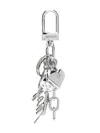 Maje Logo-charm Keyring In Silver