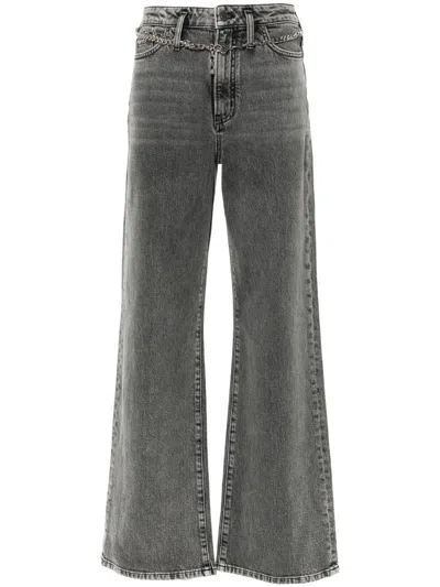 Maje Jeans Mit Logo-patch In Grau