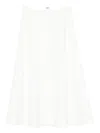Maje Womens White Clover-embellishment Flared Stretch-crepe Midi Skirt In White