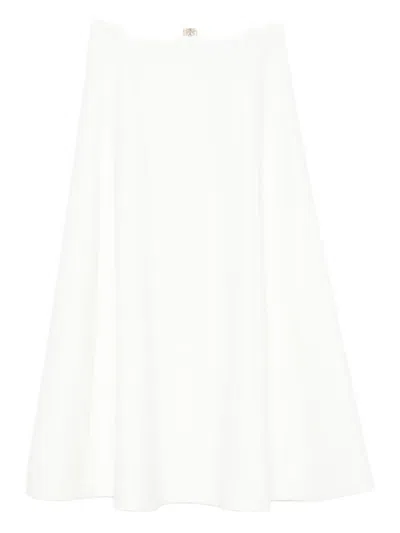 MAJE LOGO-PLAQUE A-LINE SKIRT