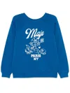 Maje Logo-print Sweatshirt In Blue