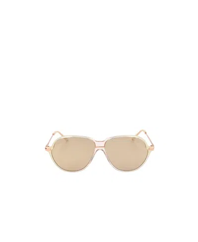 Maje Logo Sunglasses In Nude