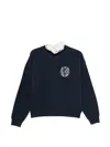 Maje Logo-embroidered Sweatshirt In Blue