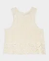 Maje Lomyna Floral Crochet Sleeveless Top