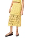 Maje Long Crochet Skirt In Neutral