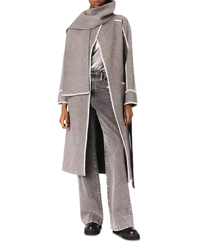 MAJE LONG DOUBLE FACED COAT