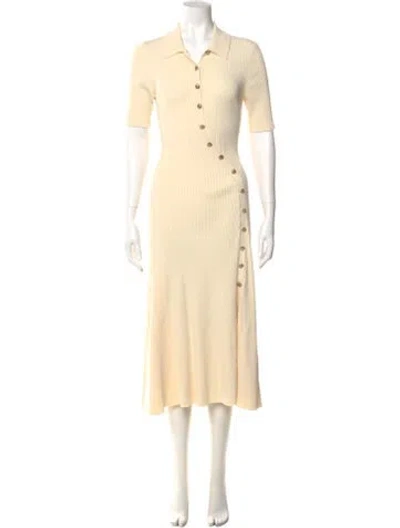 Pre-owned Maje Long Dress In Neutral