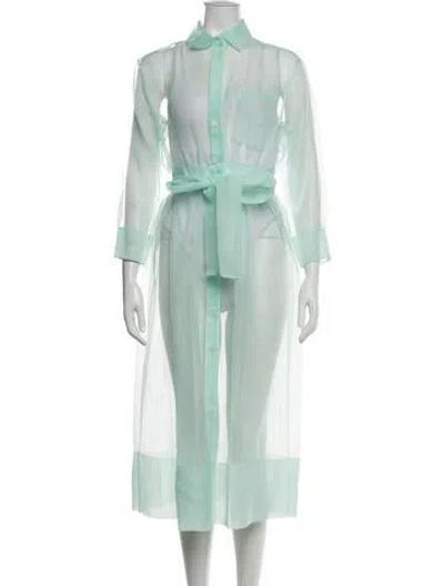 Pre-owned Maje Long Dress W/ Tags In Green
