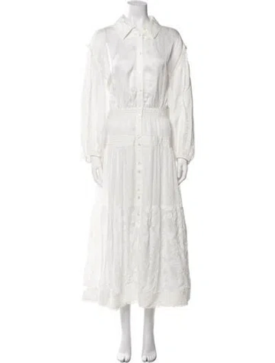 Pre-owned Maje Long Dress W/ Tags In White