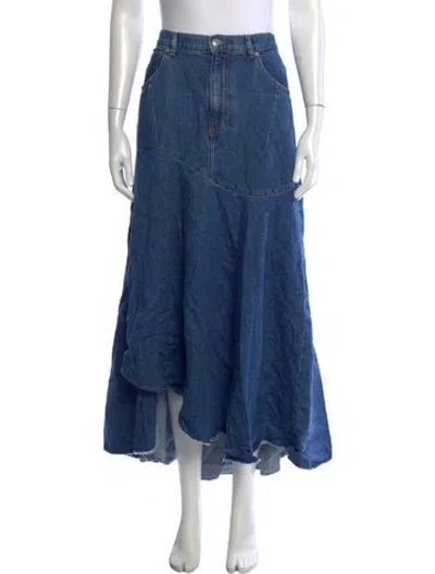 Pre-owned Maje Long Skirt In Blue