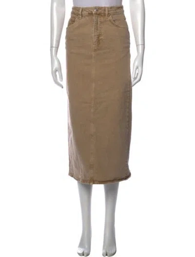 Pre-owned Maje Long Skirt In Brown