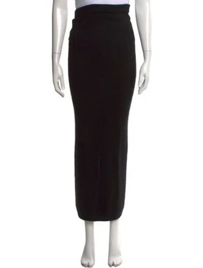 Pre-owned Maje Long Skirt W/ Tags In Black