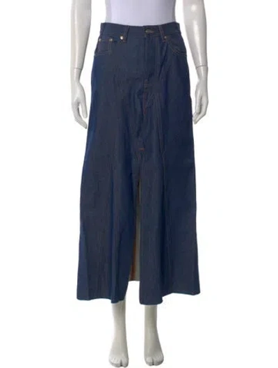 Pre-owned Maje Long Skirt W/ Tags In Blue