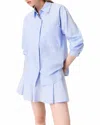 Maje Long Sleeve Blouse In Blue