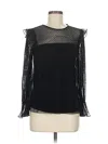 Maje Long Sleeve Blouse In Black