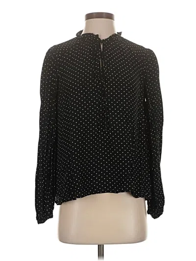 Pre-owned Maje Long Sleeve Blouse In Black