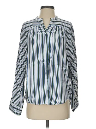 Pre-owned Maje Long Sleeve Blouse In Blue