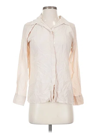 Pre-owned Maje Long Sleeve Blouse In Ivory