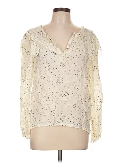 Pre-owned Maje Long Sleeve Blouse In Ivory