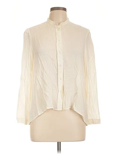 Pre-owned Maje Long Sleeve Blouse In Ivory