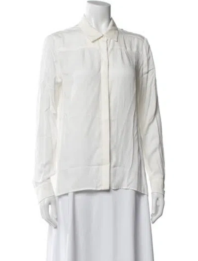 Pre-owned Maje Long Sleeve Blouse In Neutral