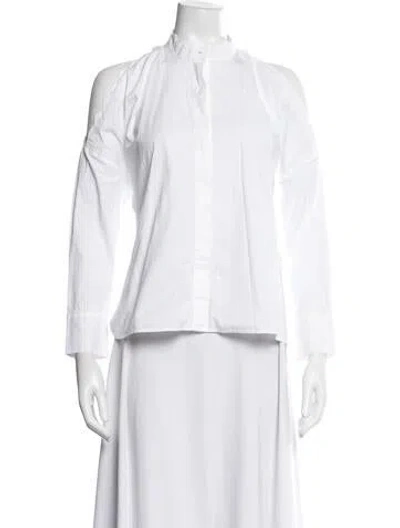 Pre-owned Maje Long Sleeve Blouse In Neutrals