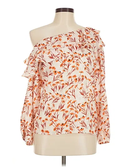 Pre-owned Maje Long Sleeve Blouse In Orange