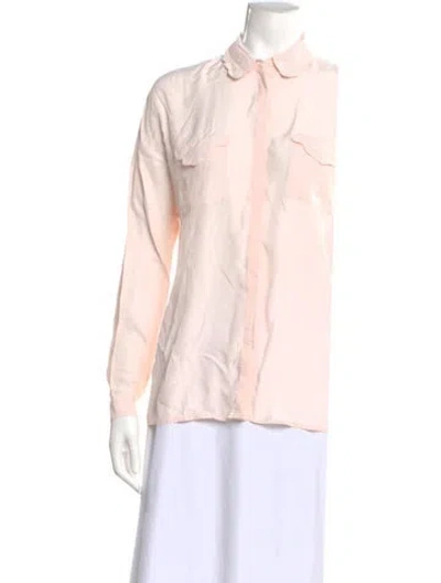 Pre-owned Maje Long Sleeve Blouse In Pink