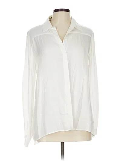 Pre-owned Maje Long Sleeve Blouse In White