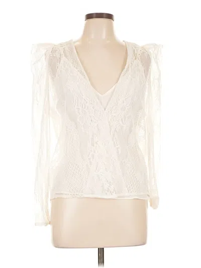 Maje Long Sleeve Blouse In Neutral