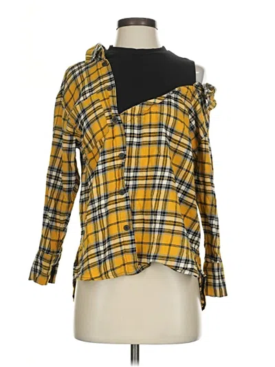 Pre-owned Maje Long Sleeve Blouse In Yellow