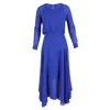 Maje Long Sleeve Maxi Dress In Blue Polyester In Blue