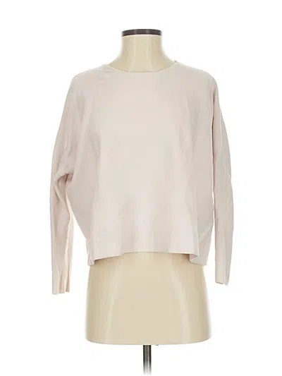 Pre-owned Maje Long Sleeve T-shirt In White