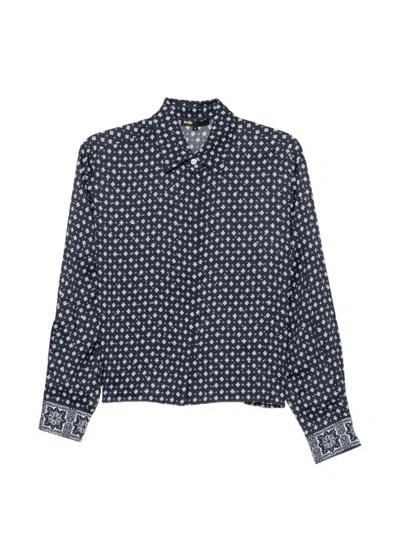 Maje Long-sleeve Shirt In Blue