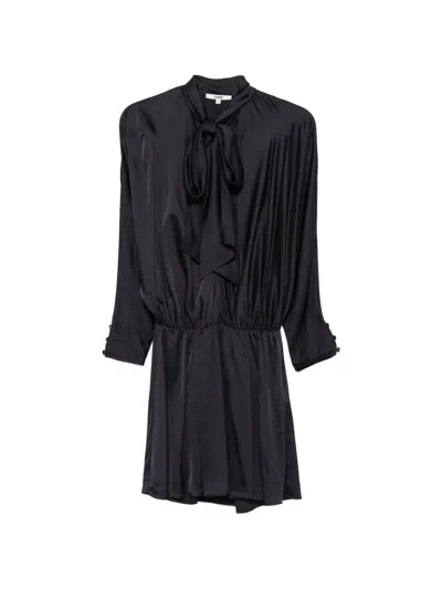 Maje Long-sleeves Mini Dress In Black