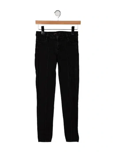 Pre-owned Maje Low-rise Skinny Leg Jeans In Black