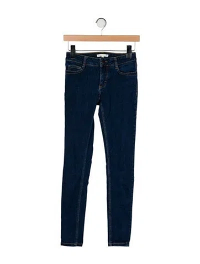 Pre-owned Maje Low-rise Skinny Leg Jeans In Blue