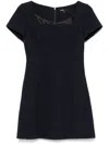 Maje Lurex-detail Mini Dress In 蓝色
