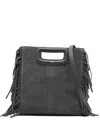 Maje M Fringed Suede Cross Body Bag